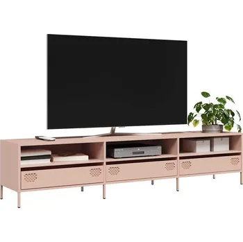 Televizní stolek vidaXL TV skříňka 202 x 39 x 43,5 cm ocel válcovaná za studena [851349] Barva: Růžová