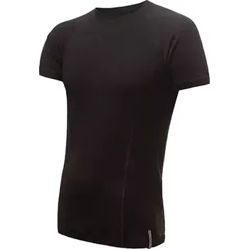 Pánské tričko Sensor Pánské triko Sensor Merino Wool Double Face, krátký rukáv - černá velikost S
