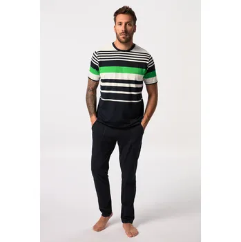 Pánské pyžamo JP1880, Plus size Pyžamo, kolekce domácí oblečení, OEKO-TEX, dvojdílné, tričko, dlouhé kalhoty, do 8XL pro plnoštíhlé nadměrná velikost, 824146130-1454, modrý, 5XL, Plus size oblečení, Oblečení pro vysoké muže, Nadměrné velikosti, Oblečení pro plnoštíhlé.