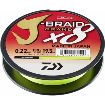 Pletená Šňůra Daiwa J-Braid Grand X8 270m 0,16mm/10,0kg