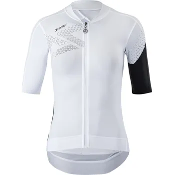 cyklistický dres Dámský zateplený cyklo dres Silvini Rosalia WD1619 white-black Velikost: XS