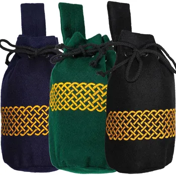 Karnevalový kostým Výprodej Vlněný váček Mythrojan s keltskou výšivkou na opasek – 20x16,5 cm - Outlet