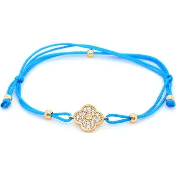 Náramek Provázkový náramek s kvítkem