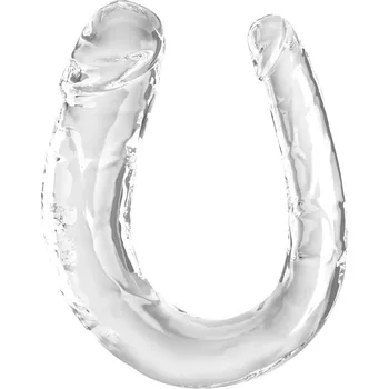 Dildo Průhledné dvojité dildo King Cock Clear