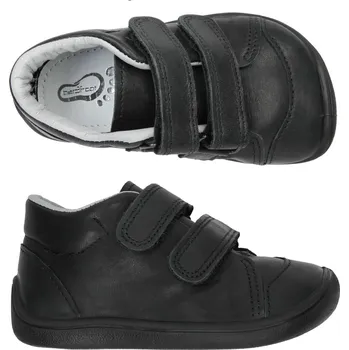 Chlapecké polobotky 3F Celoroční kožené boty bar3foot 2Be38/L99 černé, suchý zip, barefoot velikost: 25