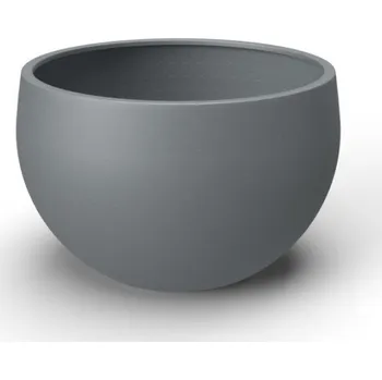 Květináč Květináč BOWL HIGH L, sklolaminát, výška 40 cm, šedá