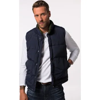 Pánská vesta JP1880, Plus size Vesta JP1880, kolekce outdoor, teddy podšívka, stojáček, do 7XL pro plnoštíhlé nadměrná velikost, 831193130-1456, modrý, 7XL, Plus size oblečení, Oblečení pro vysoké muže, Nadměrné velikosti, Oblečení pro plnoštíhlé.
