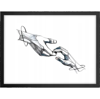 Obraz Obraz plakát v černém rámu do obýváku 40x30 abstrakce foto na zeď