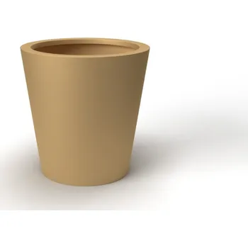 Květináč Květináč CALIPPO L, sklolaminát, výška 80 cm, béžová