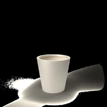 Květináč Květináč CALIPPO L, sklolaminát, výška 80 cm, bílá