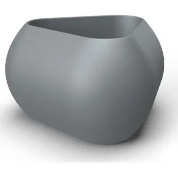 Květináč Květináč TRIANGLE L, sklolaminát, výška 70 cm, šedá