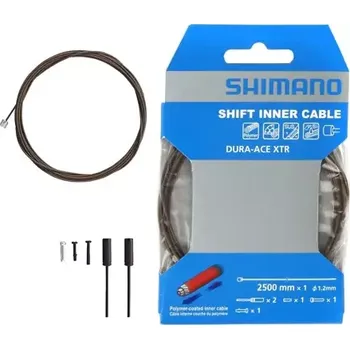 Lanko pro jízdní kolo Shimano Řadící lanko SHIMANO s polymerovým povlakem vč. koncovek