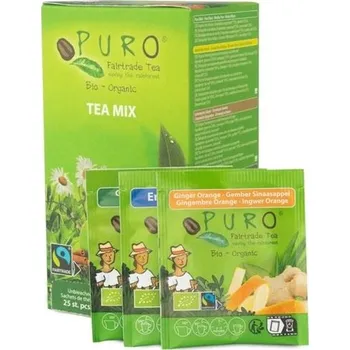 Čaj Mix čajů Puro - různé druhy,Fairtrade,Bio,25x1,5 g