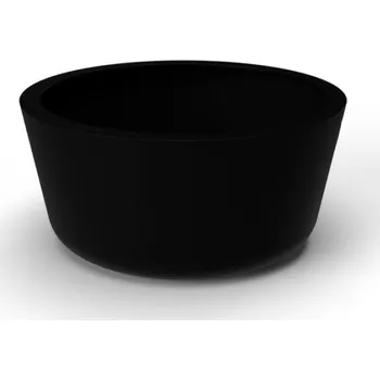 Květináč Květináč BASE XL, sklolaminát, výška 60 cm, černá