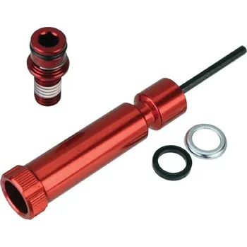Vidlice na kolo ROCKSHOX Fork REBOUND DAMPER KNOB KIT - (INCLUDES ADJUSTER KNOB & BOLT) ALUMINUM RED LONG - (USE WI