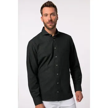 Pánská košile JP1880, Plus size Flanelová košile JP1880, dlouhé rukávy, žraločí límeček, Comfort střih, do 8XL pro plnoštíhlé nadměrná velikost, 829415437-1457, zelený, L, Plus size oblečení, Oblečení pro vysoké muže, Nadměrné velikosti, Oblečení pro plnoštíhlé.