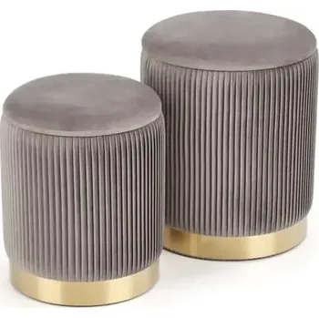 Taburet Sada taburetů Lony šedá