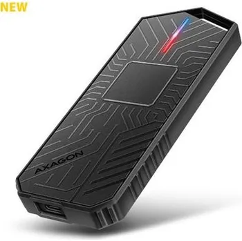 Pouzdro na externí pevný disk AXAGON EEM2-GAM, USB-C 10Gbps - NVMe & SATA SSD GAME M.2 box, bezšroubkový