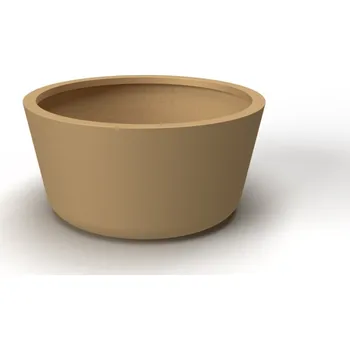 Květináč Květináč BASE XXL, sklolaminát, výška 72 cm, béžová