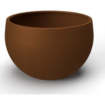 Květináč Květináč BOWL HIGH XXL, sklolaminát, výška 75 cm, hnědá