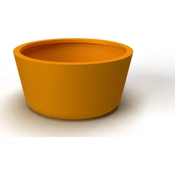 Květináč Květináč BASE XXL, sklolaminát, výška 72 cm, oranžová