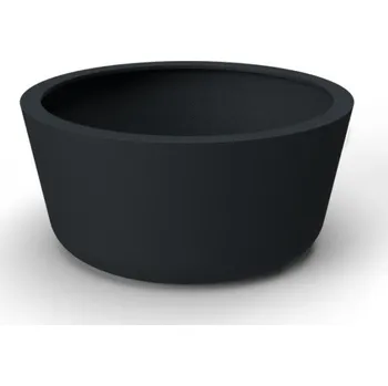 Květináč Květináč BASE XL, sklolaminát, výška 60 cm, antracit