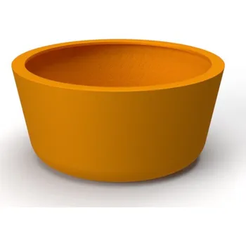 Květináč Květináč BASE XL, sklolaminát, výška 60 cm, oranžová