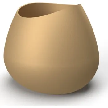 Květináč Květináč DROP XL, sklolaminát, výška 80 cm, béžová