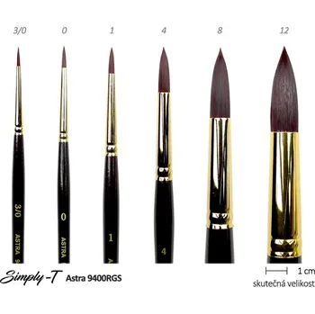 Umělecký štětec Štětec Simply-T Astra Short - kulatý Velikost štětce: 0