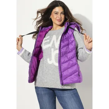 Pánská vesta Ulla Popken, Plus size HYPRAR prošívaná vesta, vodoodpudivá, odepínací kapuce pro plnoštíhlé nadměrná velikost, 821514835-1129, nachový, 46/48, Nadměrné velikosti, Plus size oblečení, Oblečení pro boubelky, Oblečení pro baculky, Oblečení pro plnoštíhlé, O