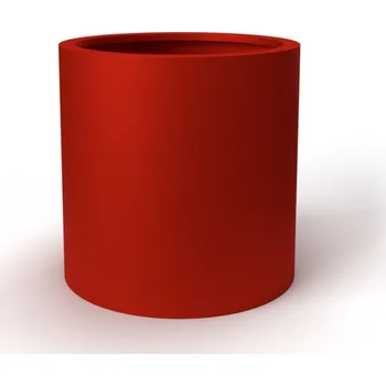 Květináč Květináč CYLINDER M, sklolaminát, výška 50 cm, červená