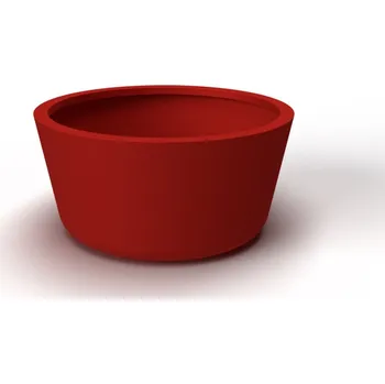 Květináč Květináč BASE XXL, sklolaminát, výška 72 cm, červená