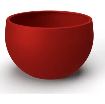 Květináč Květináč BOWL HIGH L, sklolaminát, výška 40 cm, červená