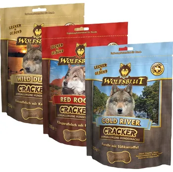 Pamlsek pro psa Wolfsblut Cracker zkušební balíček 3x225 g