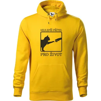 Pánská mikina DOBRÝ TRIKO Pánská mikina s potiskem Nejlepší přítel Velikost pánské mikiny: 4XL, Barva: Žlutá