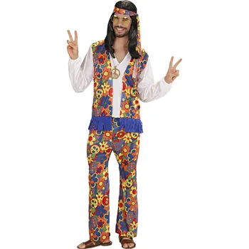 Karnevalový kostým Pánský kostým Hippies dospělý Pánská velikost: L (50-52)