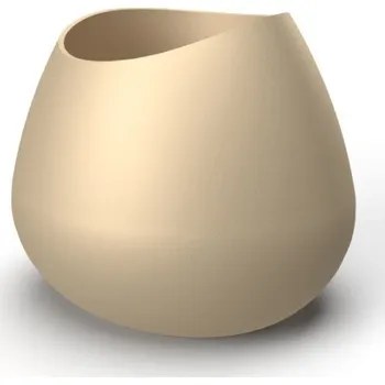 Květináč Květináč DROP L, sklolaminát, výška 60 cm, krémová