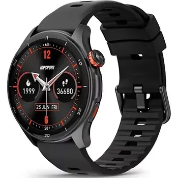 Chytré hodinky iGPSPORT Hodinky sportovní IGPSport LW10, Dark Black