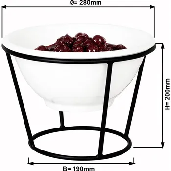 Servírovací stolek G.Gastro Etažér / Bufetový stojan - vč. 1 melamínové misky - kulaté