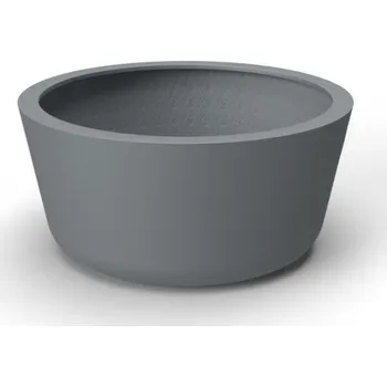 Květináč Květináč BASE XL, sklolaminát, výška 60 cm, šedá