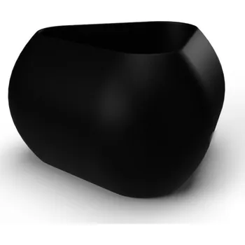 Květináč Květináč TRIANGLE L, sklolaminát, výška 70 cm, černá