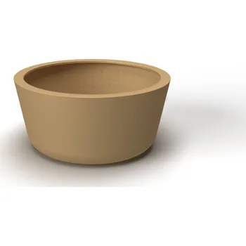 Květináč Květináč BASE L, sklolaminát, výška 45 cm, béžová