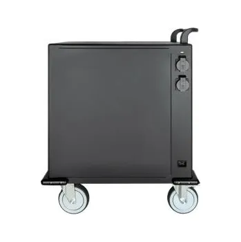 MANHATTAN nabíjecí vozík - 32 portů, 576 W, přepěťová ochrana, tichá ventilace, kovové pouzdro, černá