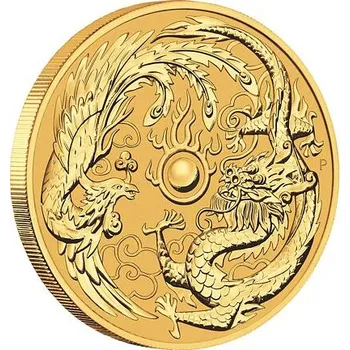 Zlatá mince 1 Oz Dragon & Phoenix (Drak a Fénix) 2018 - (1.)