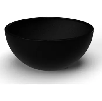 Květináč Květináč BOWL LOW XXL, sklolaminát, výška 50 cm, černá