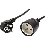 OEM Kabel síťový prodlužovací 230V, CEE 7/7(M-F), 5m, černý