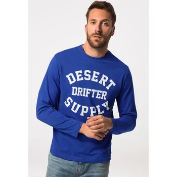 Pánské tričko JP1880, Plus size Tričko s dlouhými rukávy, výšivka, kulatý výstřih, do 8XL pro plnoštíhlé nadměrná velikost, 823954750-1453, modrý, 4XL, Plus size oblečení, Oblečení pro vysoké muže, Nadměrné velikosti, Oblečení pro plnoštíhlé.