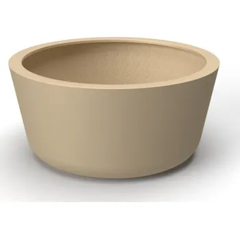 Květináč Květináč BASE M, sklolaminát, výška 35 cm, krémová