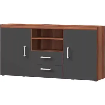 Komoda Kombinovaná komoda CHERIS 5 874/5000 - švestka / šedý grafit - SLEVA 3% s kodem radost25