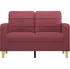 Pohovka Textilní 2místná pohovka 359089 120 cm vínová